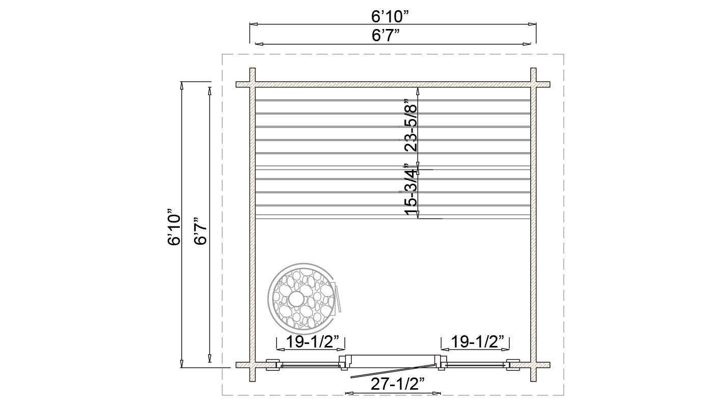 Tiny Modern Outdoor Sauna Kit Allure XS - Image 2