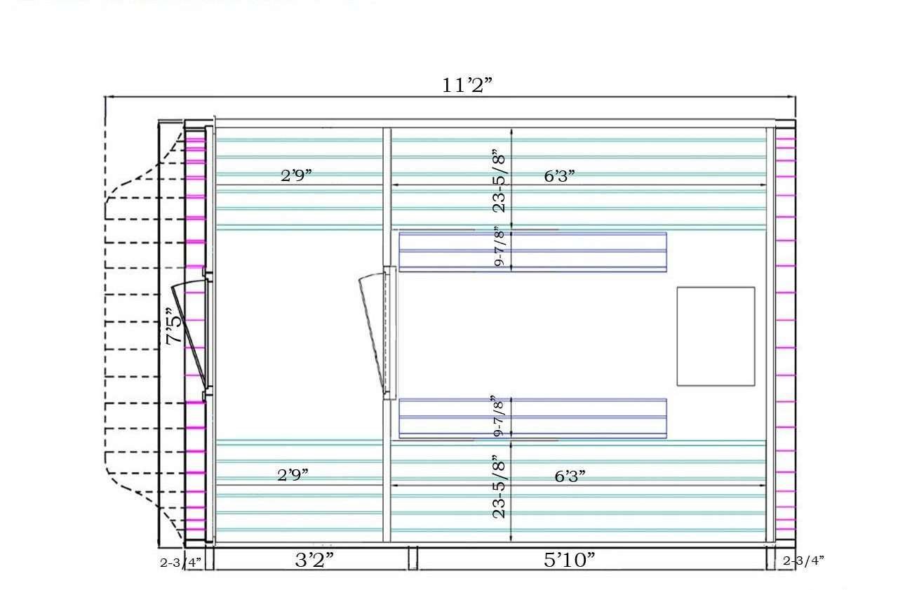 2 Room Barrel Sauna Kit W34 (Sauna Heater Included) - Image 4