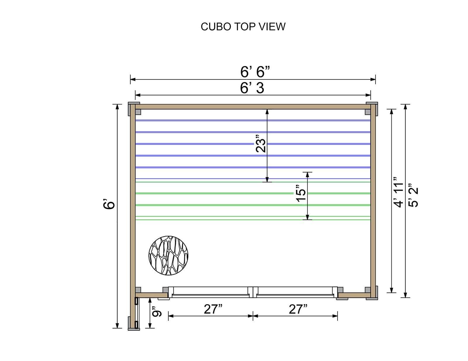 Tiny Thermowood Cube Sauna Kit Patio XXS - Image 2
