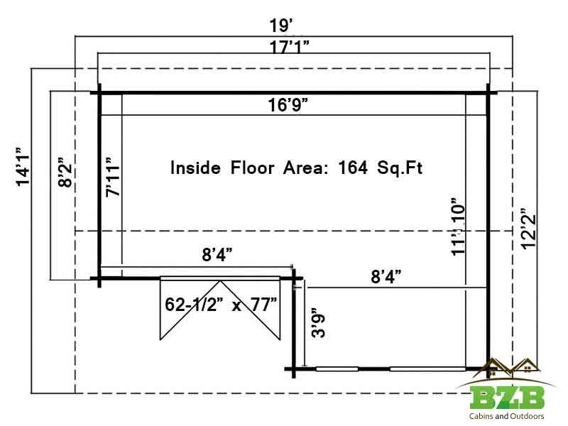 Mooncliff | A perfect One Room Guest House Kit | 164 Sq.Ft. - Image 2