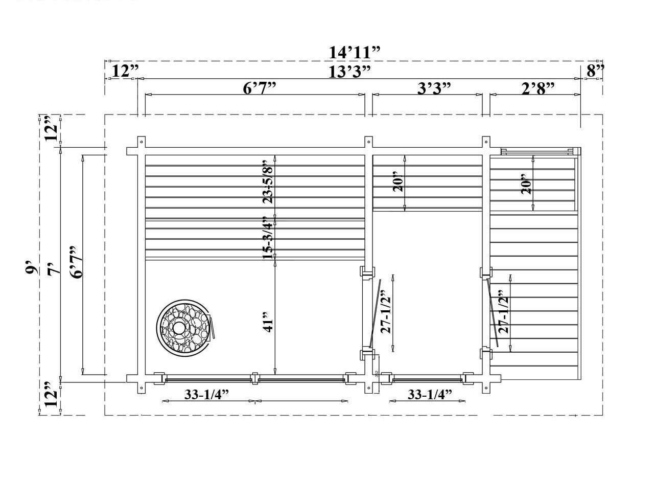 Sauna Cabin Kit Novus M 70 - Image 2