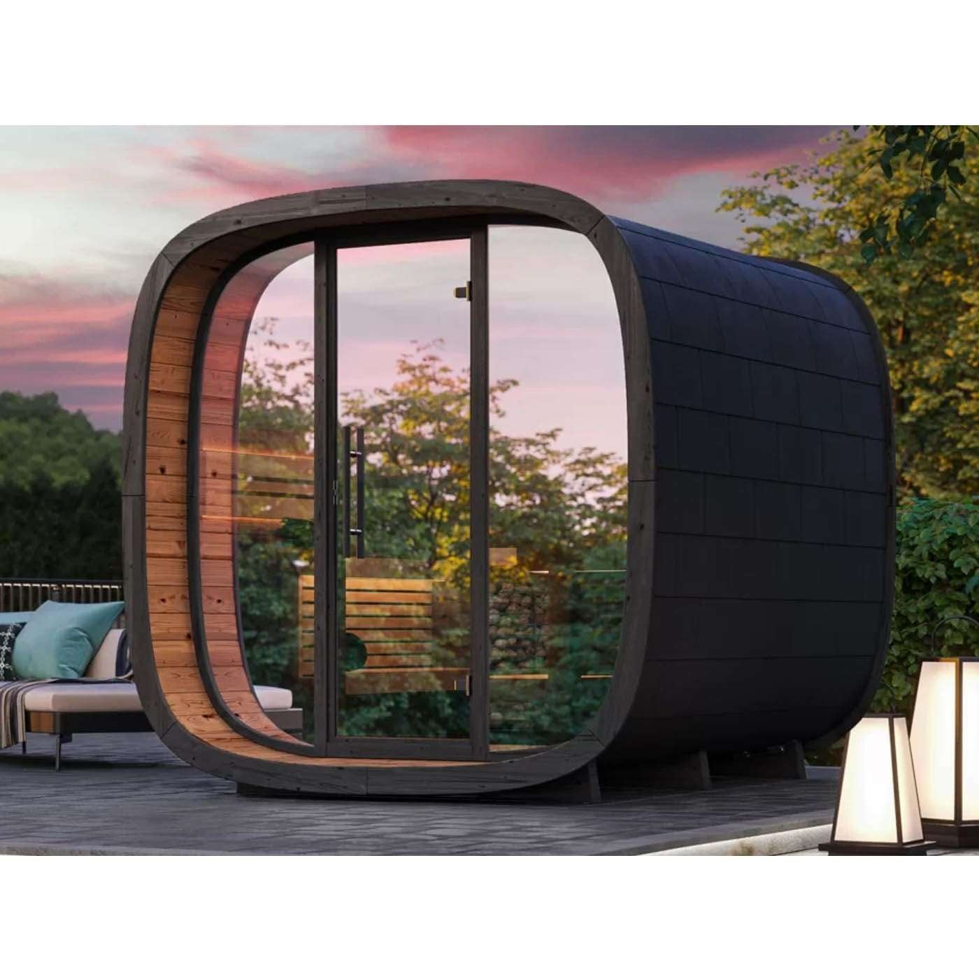 Thermowood Mini Round-Cube Outdoor Sauna - Image 2
