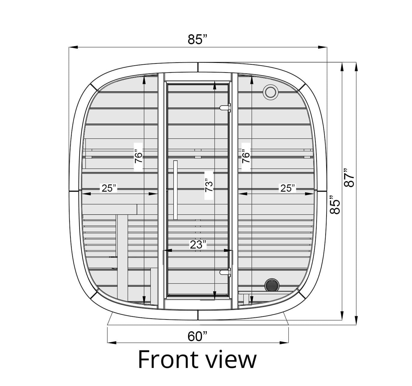 Thermowood Mini Round-Cube Outdoor Sauna - Image 7