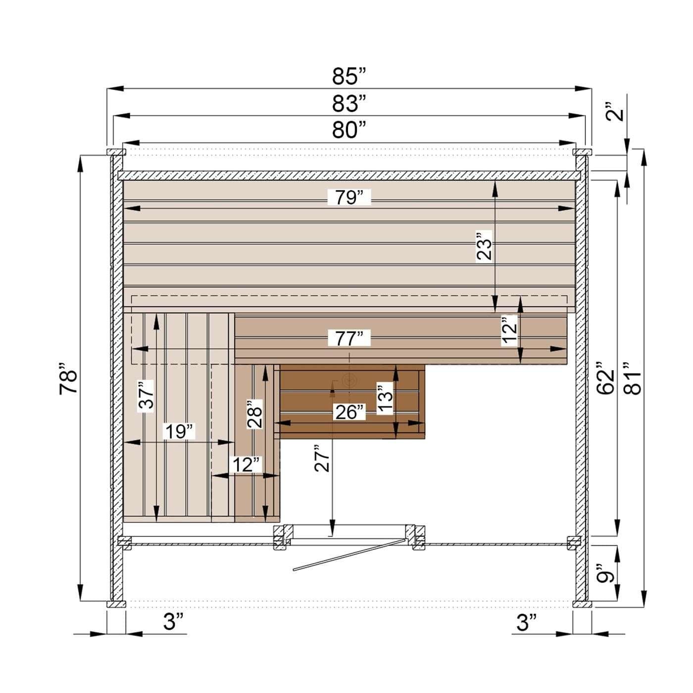 Thermowood Mini Round-Cube Outdoor Sauna - Image 5