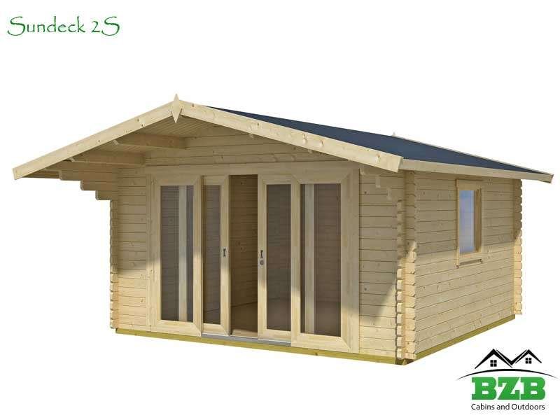Sundeck 2S Prefab Wood Cabin With Double Doors - Image 3