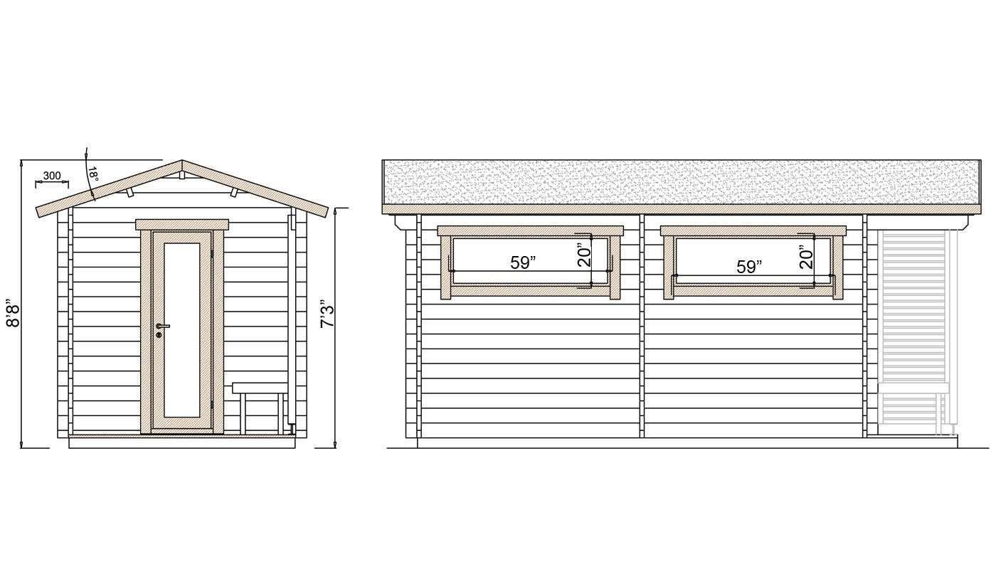 8 Person Outdoor Sauna Kit Vista L - Image 3