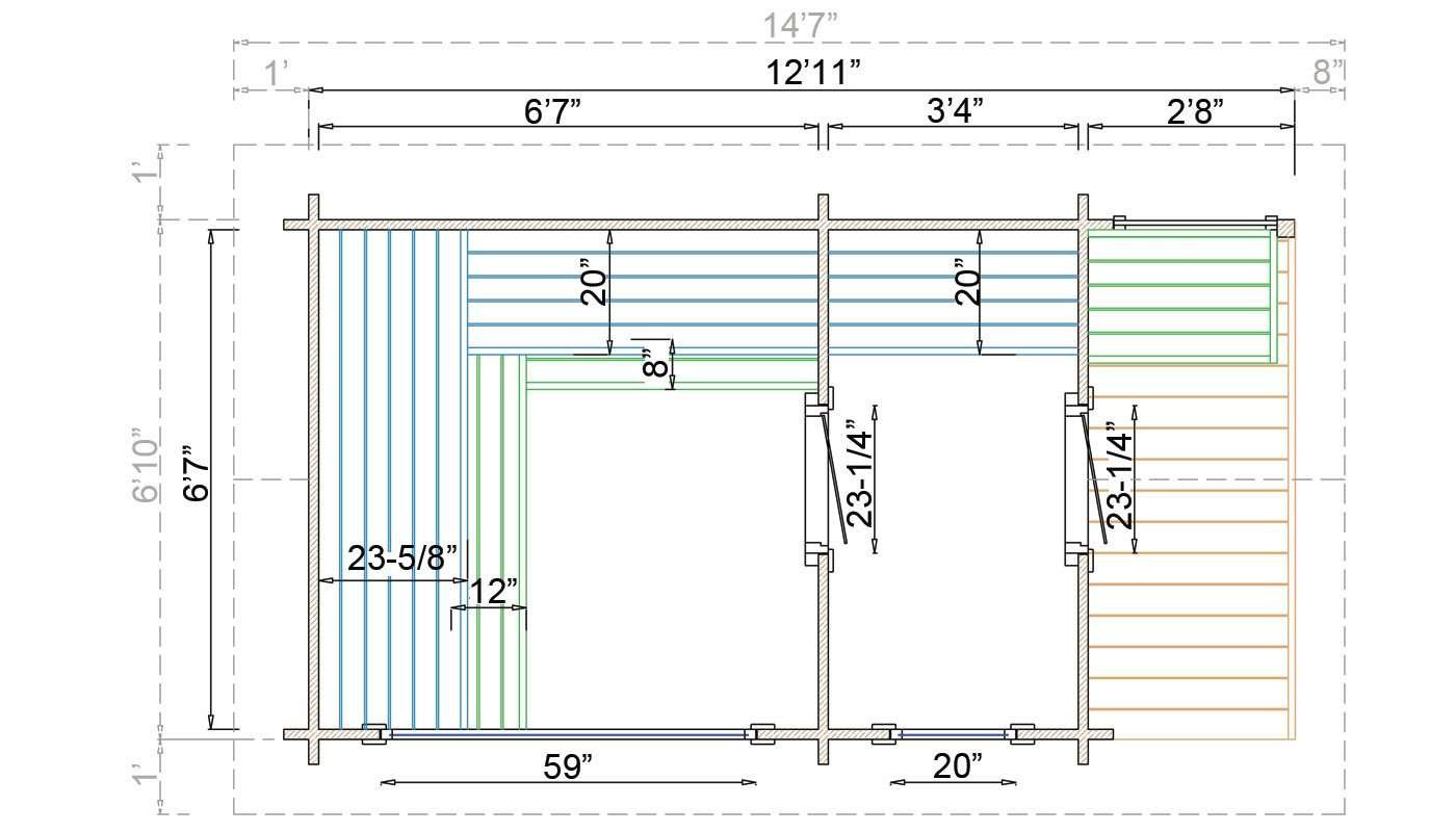 6 Person Outdoor Sauna Kit Vista M - Image 2